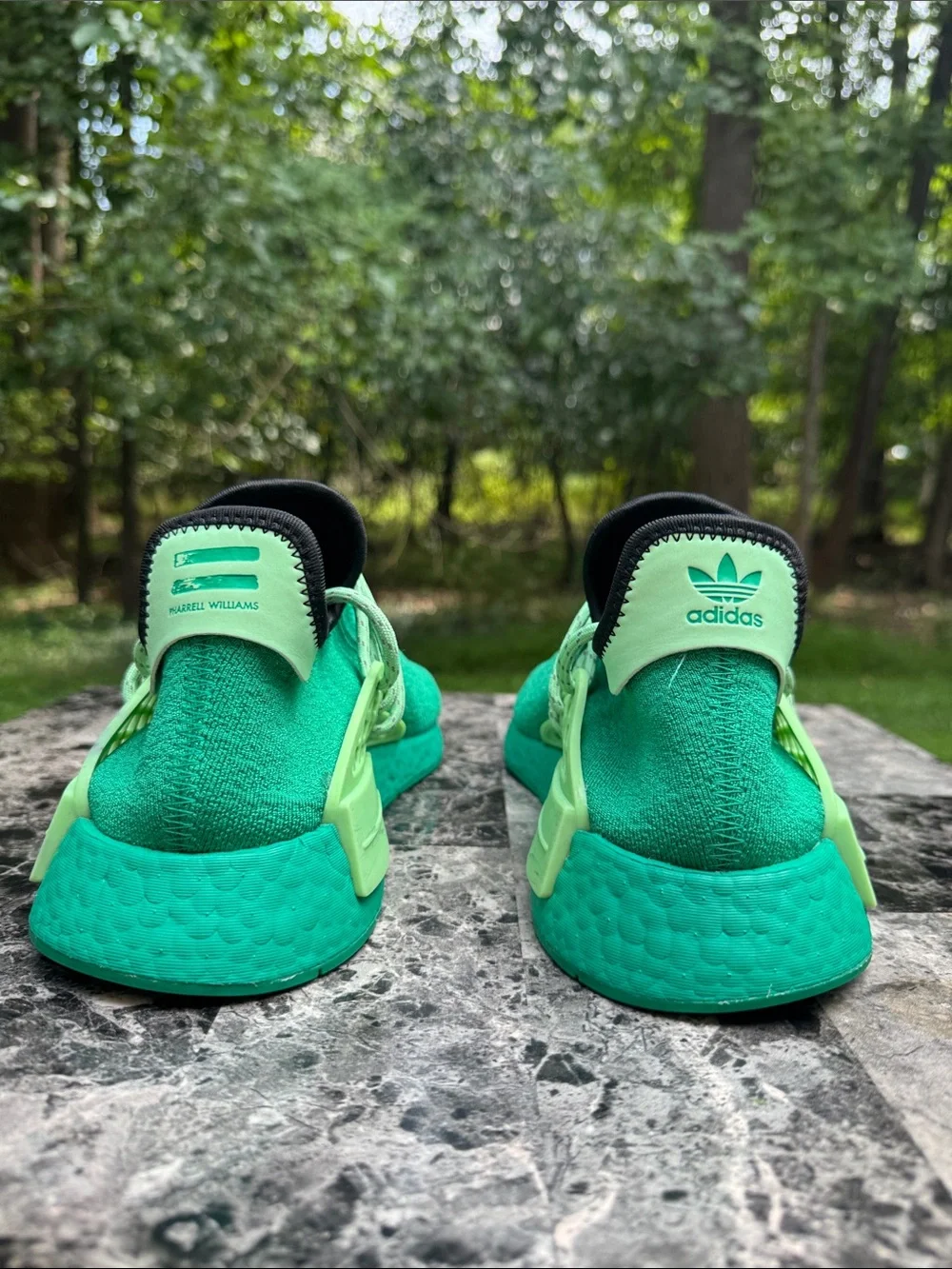 adidas Pharrell x NMD Human Race Hu Core Green Low Top GY0089 Size 10